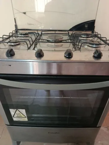Fogão esmaltec cinza inox 5 bocas