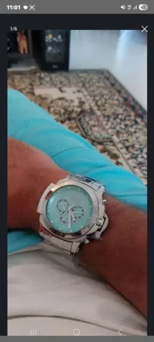 RELÓGIO INVICTA COALITION FORCES AÇO INOX AZUL TIFFANY.