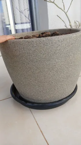 Vaso para plantas texturizado