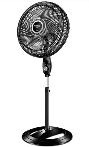 MONDIAL Ventilador Coluna, Turbo 8 Pás - 40cm, 110V, Preto/Prata, 140W