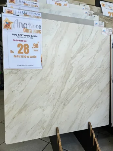 Piso e Revestimento Acetinado 74x74 Lef Retificado