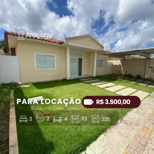 Casa para Locação no Condomínio Freedom Residence Araçagy