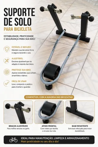 Suporte para bicicleta treino