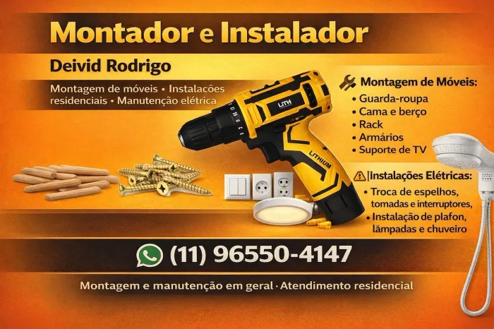 Montador/instalador em geral