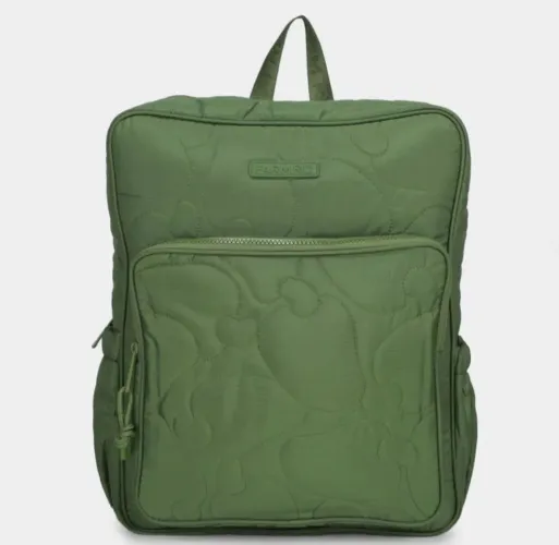 Mochila farm ginga puffer verde oliva. Nova.