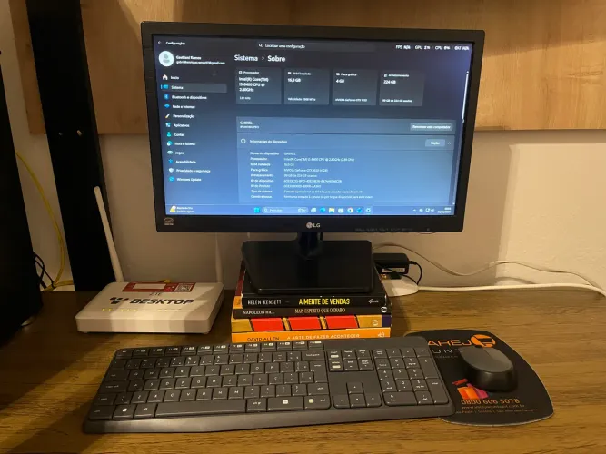 PC Gamer Intel i5 8ª Geração + GTX 1650 4GB | 16GB RAM | SSD 240GB