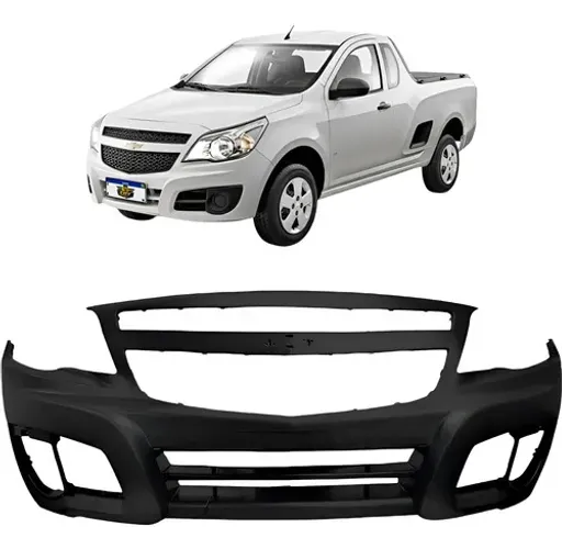 Parachoque Dianteiro Montana 2010 A 2021 Com Furo Preto Liso