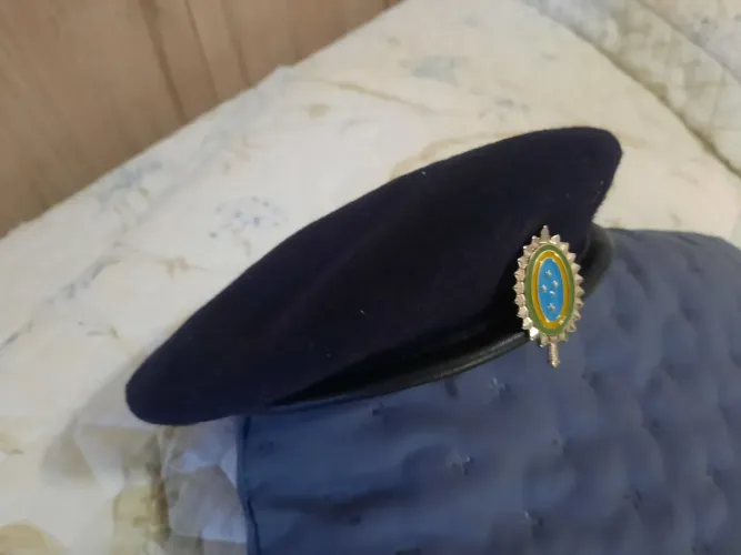 Boina militar francesa azul ferrete