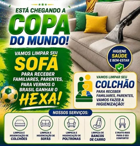 Limpeza e higienização se sofá e lava se cama box a seco