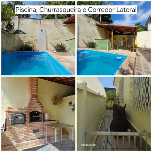 Casa linear con piscina e ampla varanda