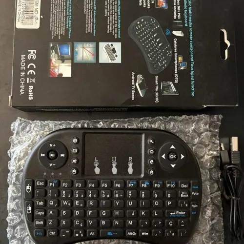 mini teclado wireless pc android tv smart