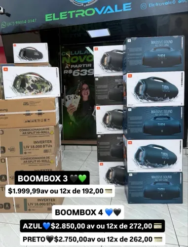 PROMOÇÃO EM JBL BOMBOX4 E JBL BOMBOX3 