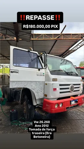 ? OPORTUNIDADE ÚNICA DE REPASSE: VW WORKER 26.260 6x4 (2012) - PREÇO DE DESAPEGO! ?
