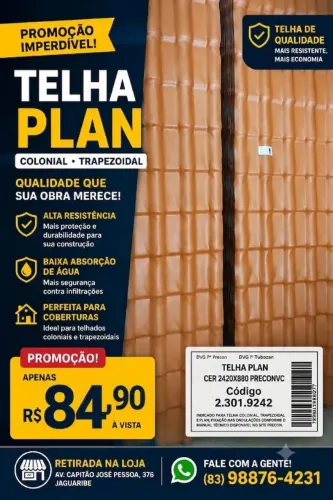 Telha PVC. 2,42x088