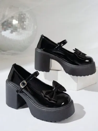 Sapato Mary Jane gótico Lolita 