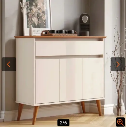 Aparador Buffet Zeus 3 Portas 1 Gaveta Off White/Freijó