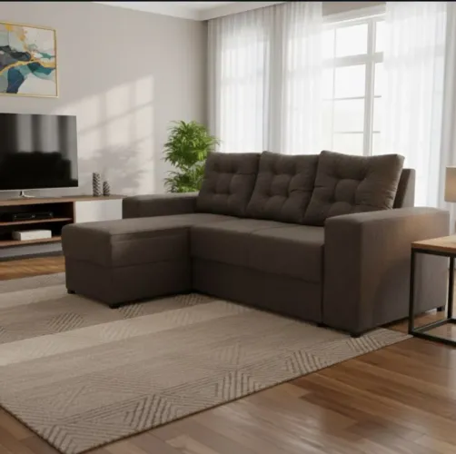 Sofá Chaise c/Almofadas-Estoque Limitado!!!