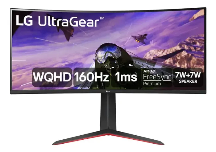 Monitor Gamer LG UltragearCurvo Tela VA de 34?, 2K WQHD 3440 x 1440, UltraWide?