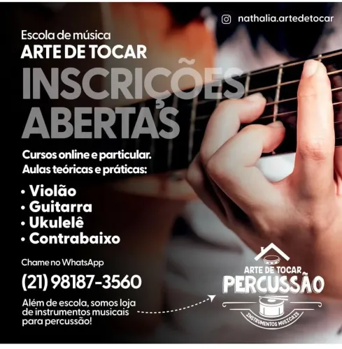 Aulas Particulares de Cavaquinho, Violão, Guitarra, Ukulele e Contra - baixo