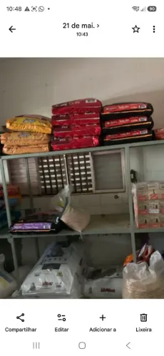 Vendo prateleira e dispenser para rações