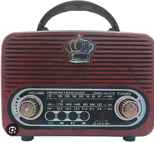 Rádio retrô portátil Kapbom