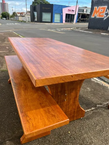 Mesa madeira maciça prancha única 