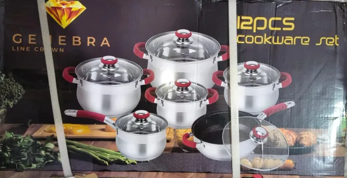 Panelas Genebra 12 Peças em Aço Inoxidável
