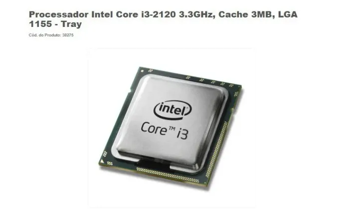 Processador Intel Core i3-2120 3.3GHz, Cache 3MB, LGA 1155