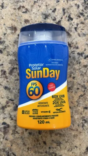 Protetor Bloqueador Solar Fps 60 120ml Sunday