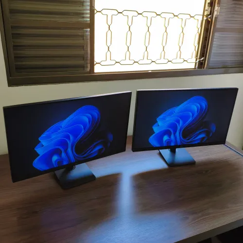 2 Monitores LG 27? IPS 100Hz + Suporte aço ELG Vertical