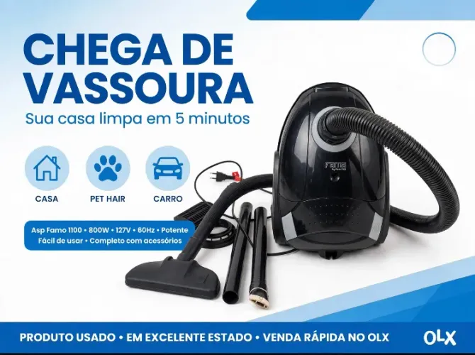 Aspirador de Pó Fama 1100 - 800W
