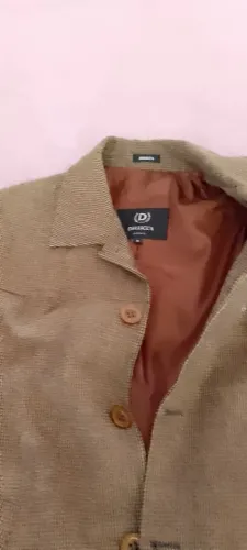 Jaqueta Delucca masculina bege xadrez original em ótimo estado