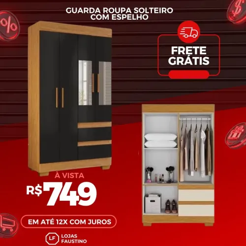Guarda roupa solteiro em promoção 