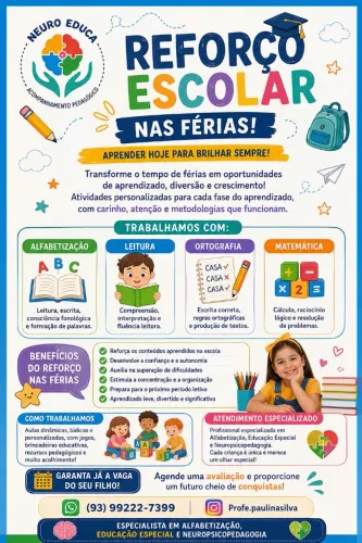 FÉRIAS: REFORÇO ESCOLAR 