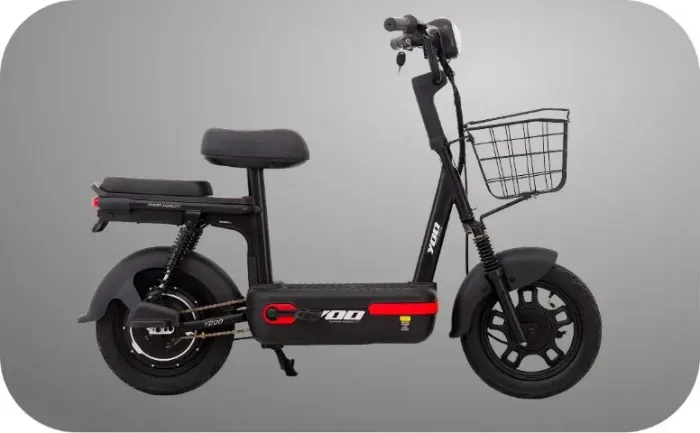 Bicicleta Scooter Eletrica Yoo 350wh Pto/vermelho modelo 2025
