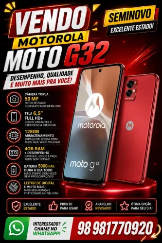 Celular moto g32 semi-novo 