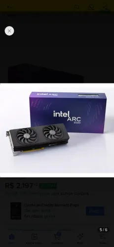 PLACA DE VIDEO ARC B580 12gb, INTEL ORIGINAL