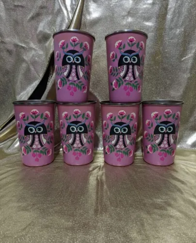 Promoção do mês 6 copos de inox pintado