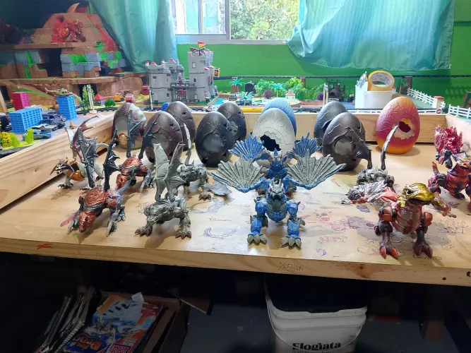 Dragões mega bloks e ovos