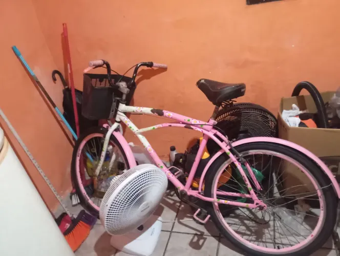 Uma bicicleta feminina