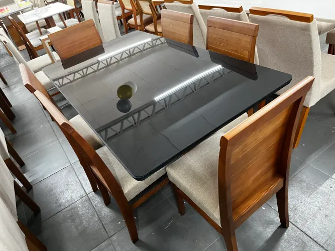 Mesa preta madeira 