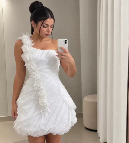 Vestido de noiva Curto