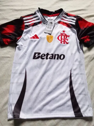 Camisa do flamengo branca infantil