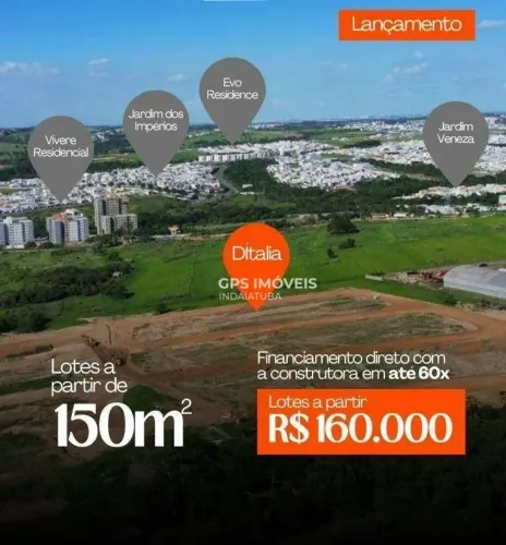 Terreno lançamento à venda com área total de 263 m² na Vila Vitória II - Indaiatuba/SP