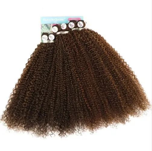 Cabelo Cacheado para Entrelace 70cm Bio Fibra 6Pecas 240g