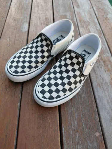 Tênis Vans Classic Slip-On Checkerboard Xadrez Tam 37 - Original (Estado de Novo)