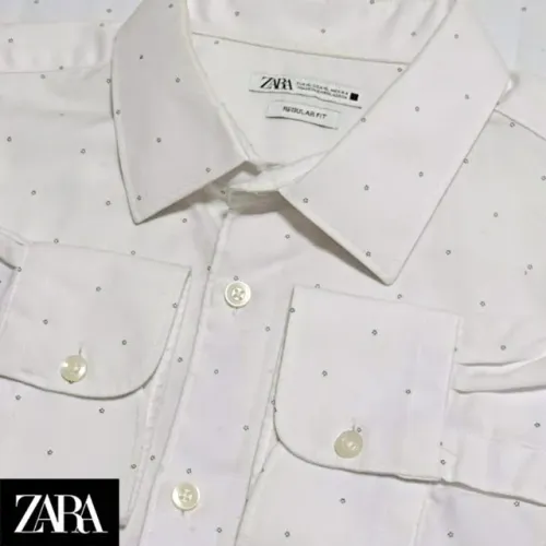 zara - camisa importada social classica regular fit