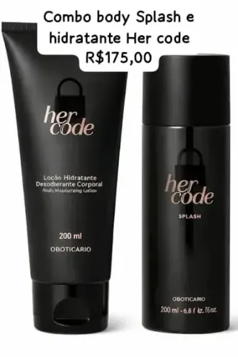 KIT Her code hidratante e Body Splash