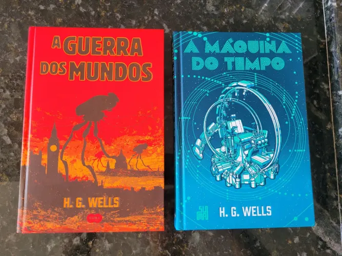 2 Livros H G Wells - A Guerra dos Mundos e A Máquina do Tempo - Capa Dura
