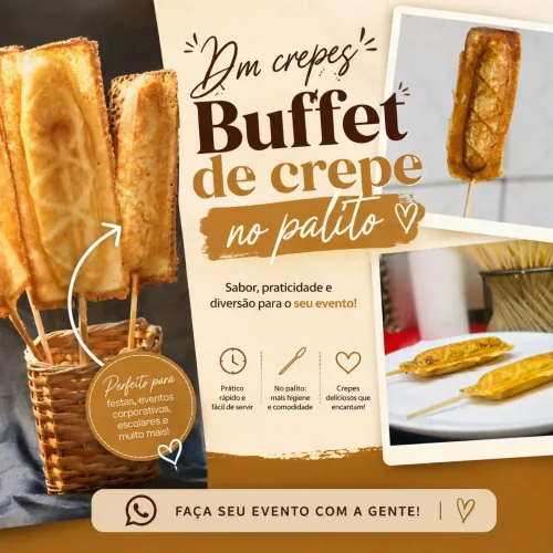 Crepe no palito